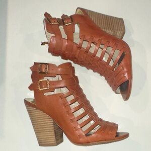 Vince Camuto VC-Medoe Brick Color Strappy Heels